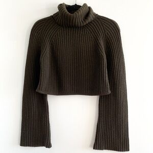 A.L.C. Ribbed Crop Wool Sweater
